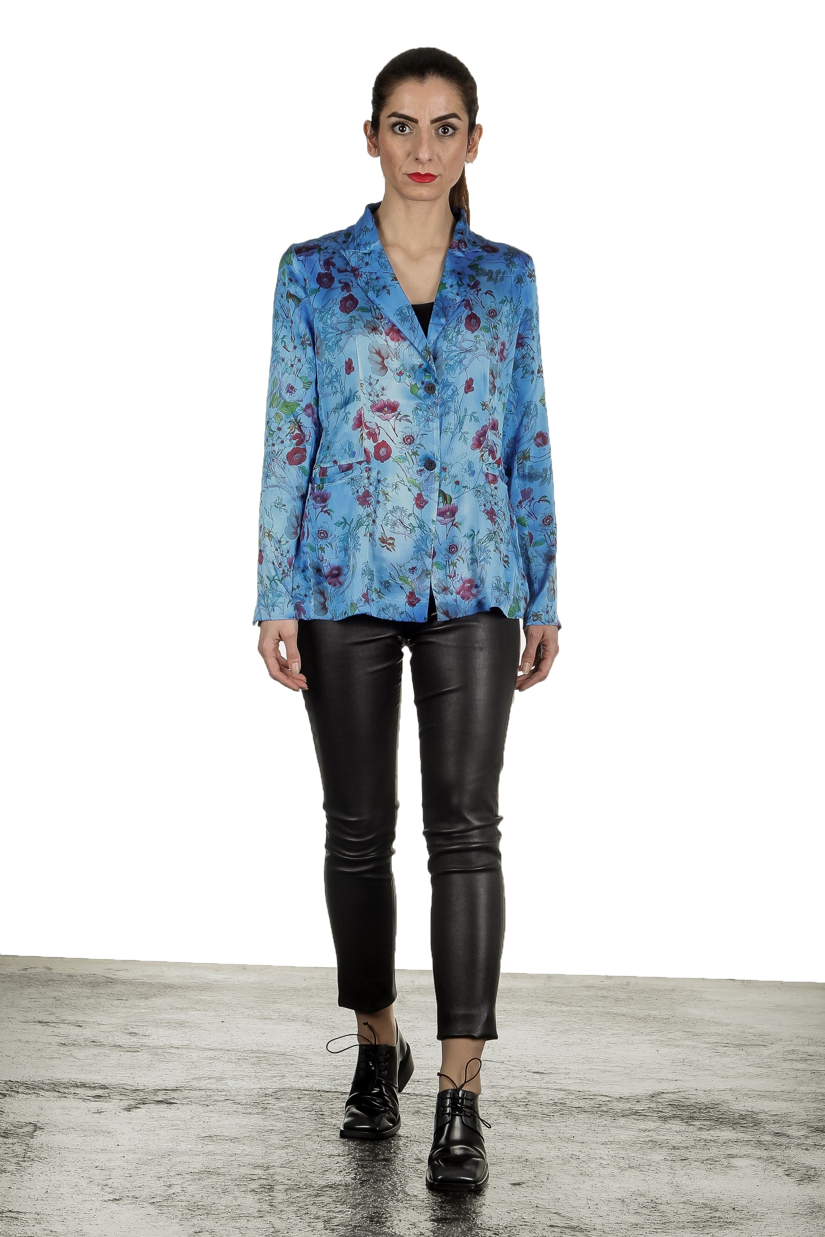 AVANT TOI Damen Blazer mit floralem Print mehrfarbig