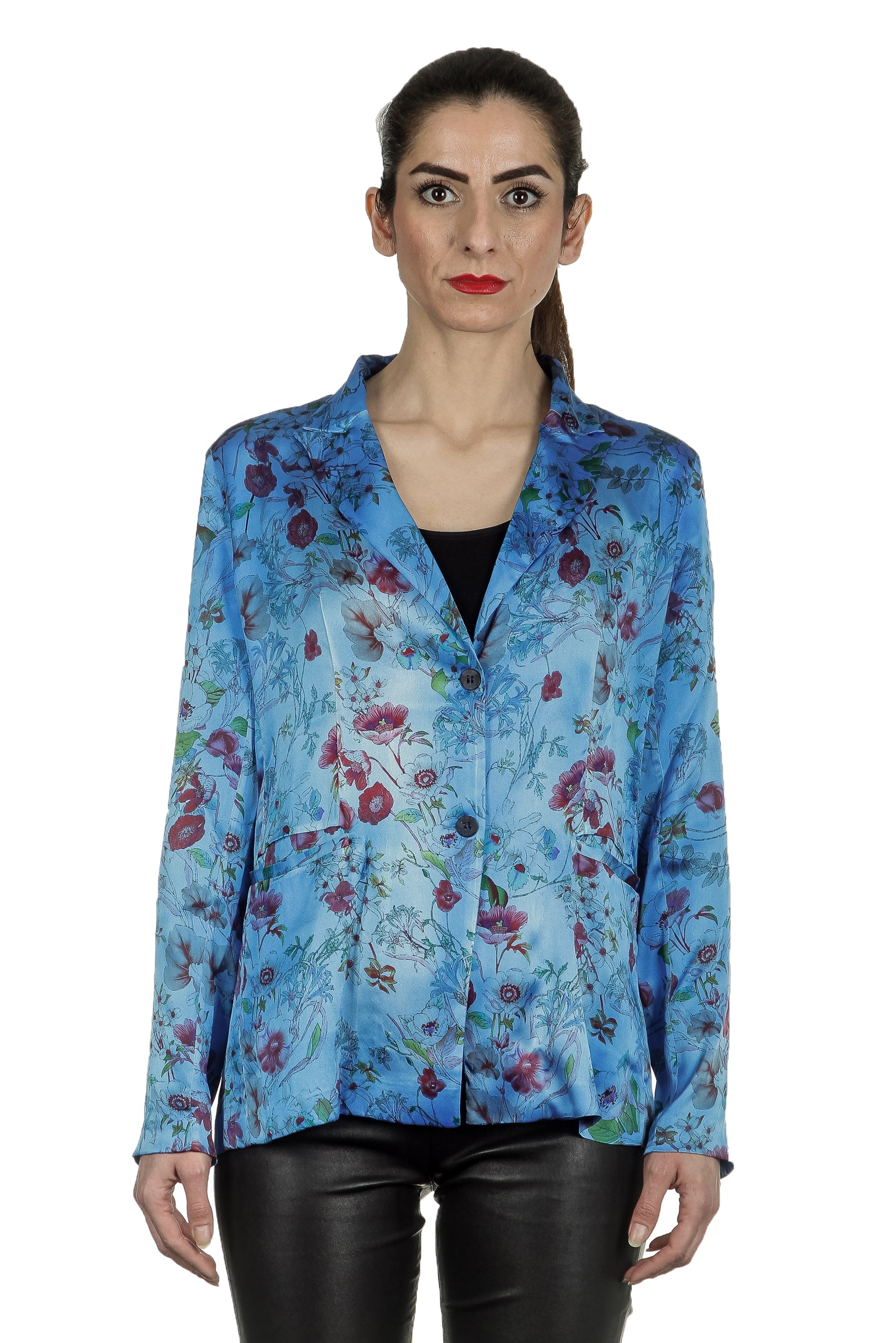 AVANT TOI Damen Blazer mit floralem Print mehrfarbig