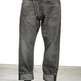 R13 Damen Jeans mit asymmetrischem Bund schwarz