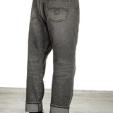 R13 Damen Jeans mit asymmetrischem Bund schwarz