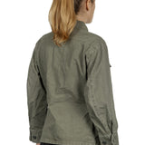 R13 Damen Geknöpfte Military-Jacke khaki