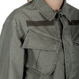 R13 Damen Geknöpfte Military-Jacke khaki