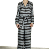 813 Ottotredici Damen Overall mit Print aus Seide mehrfarbig
