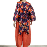 Pleats Please Issey Miyake Damen Plissee Weite 7/8 Taillenhose orange