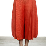 Pleats Please Issey Miyake Damen Plissee Weite 7/8 Taillenhose orange
