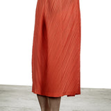 Pleats Please Issey Miyake Damen Plissee Weite 7/8 Taillenhose orange