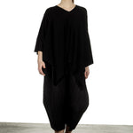 Pleats Please Issey Miyake Damen Plissee 7/8 Hose mit hohem Bund schwarz