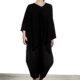 Pleats Please Issey Miyake Damen Plissee 7/8 Hose mit hohem Bund schwarz