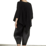 Pleats Please Issey Miyake Damen Plissee 7/8 Hose mit hohem Bund schwarz