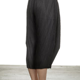 Pleats Please Issey Miyake Damen Plissee 7/8 Hose mit hohem Bund schwarz