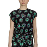 Paco Rabanne Damen Top mit floralem Print mehrfarbig