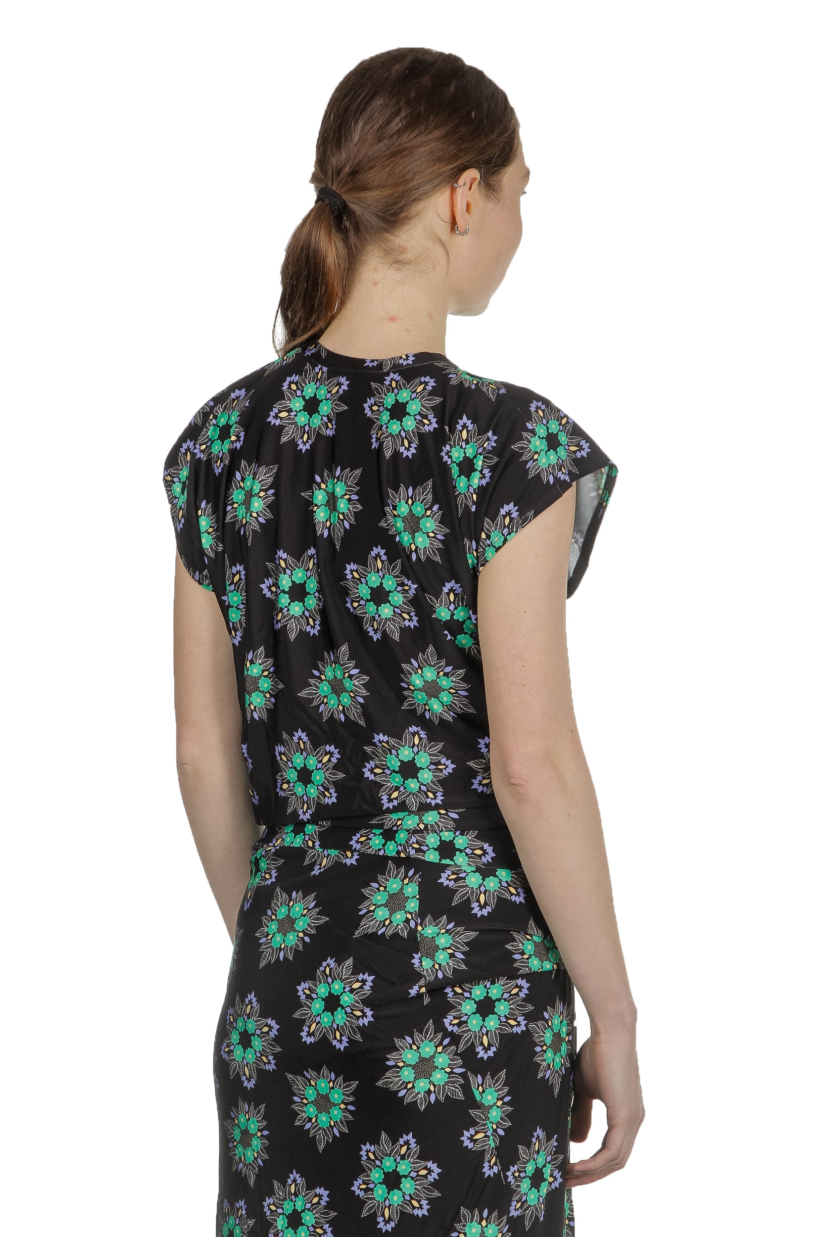 Paco Rabanne Damen Top mit floralem Print mehrfarbig