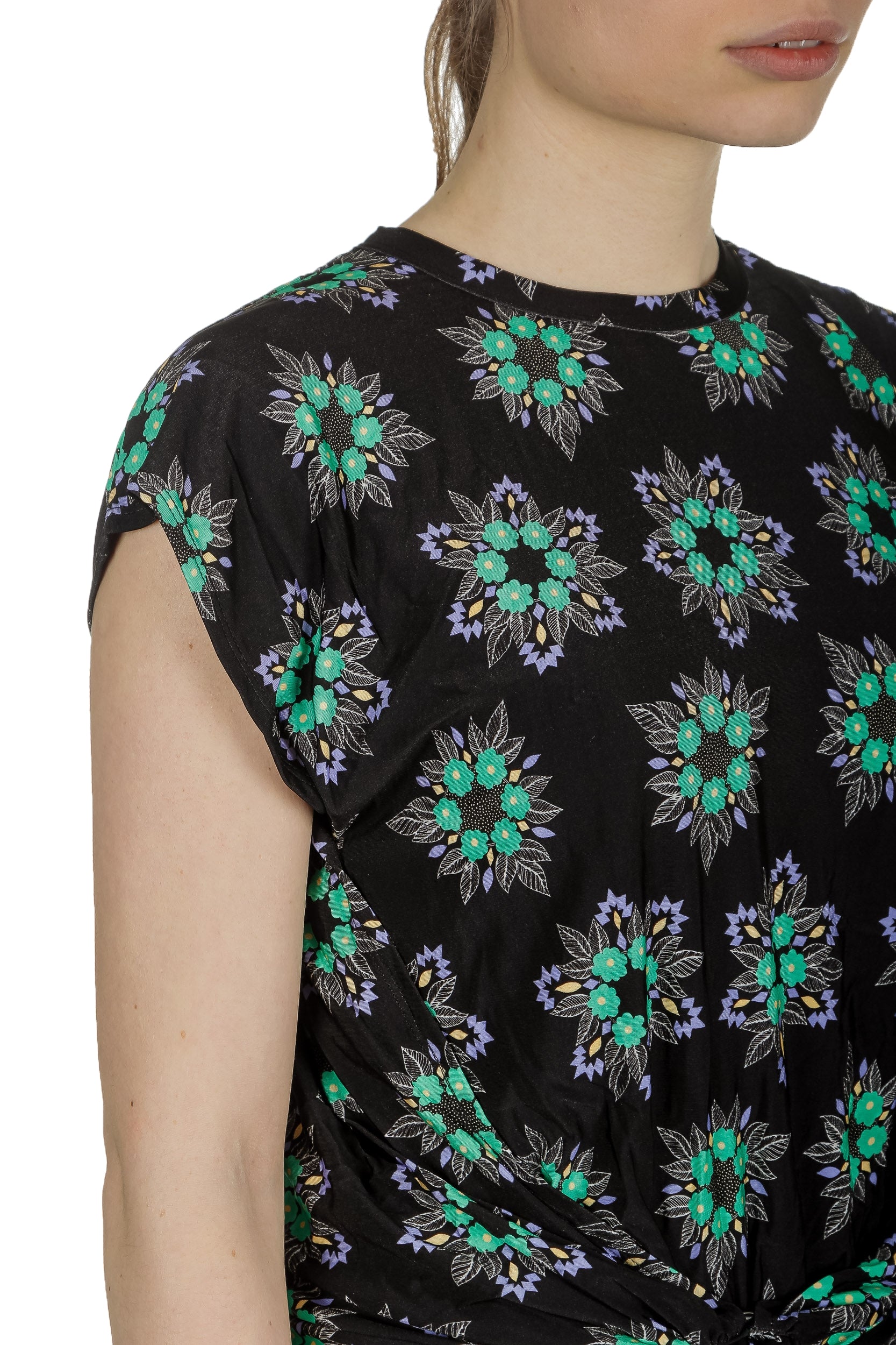 Paco Rabanne Damen Top mit floralem Print mehrfarbig