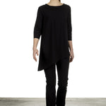 Schella Kann 2 Damen Asymmetrisches Langarmshirt schwarz