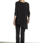 Schella Kann 2 Damen Asymmetrisches Langarmshirt schwarz