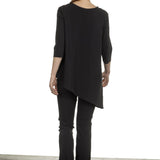 Schella Kann 2 Damen Asymmetrisches Langarmshirt schwarz