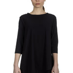 Schella Kann 2 Damen Asymmetrisches Langarmshirt schwarz