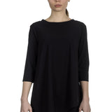 Schella Kann 2 Damen Asymmetrisches Langarmshirt schwarz