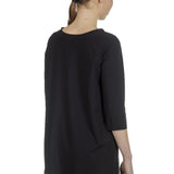 Schella Kann 2 Damen Asymmetrisches Langarmshirt schwarz