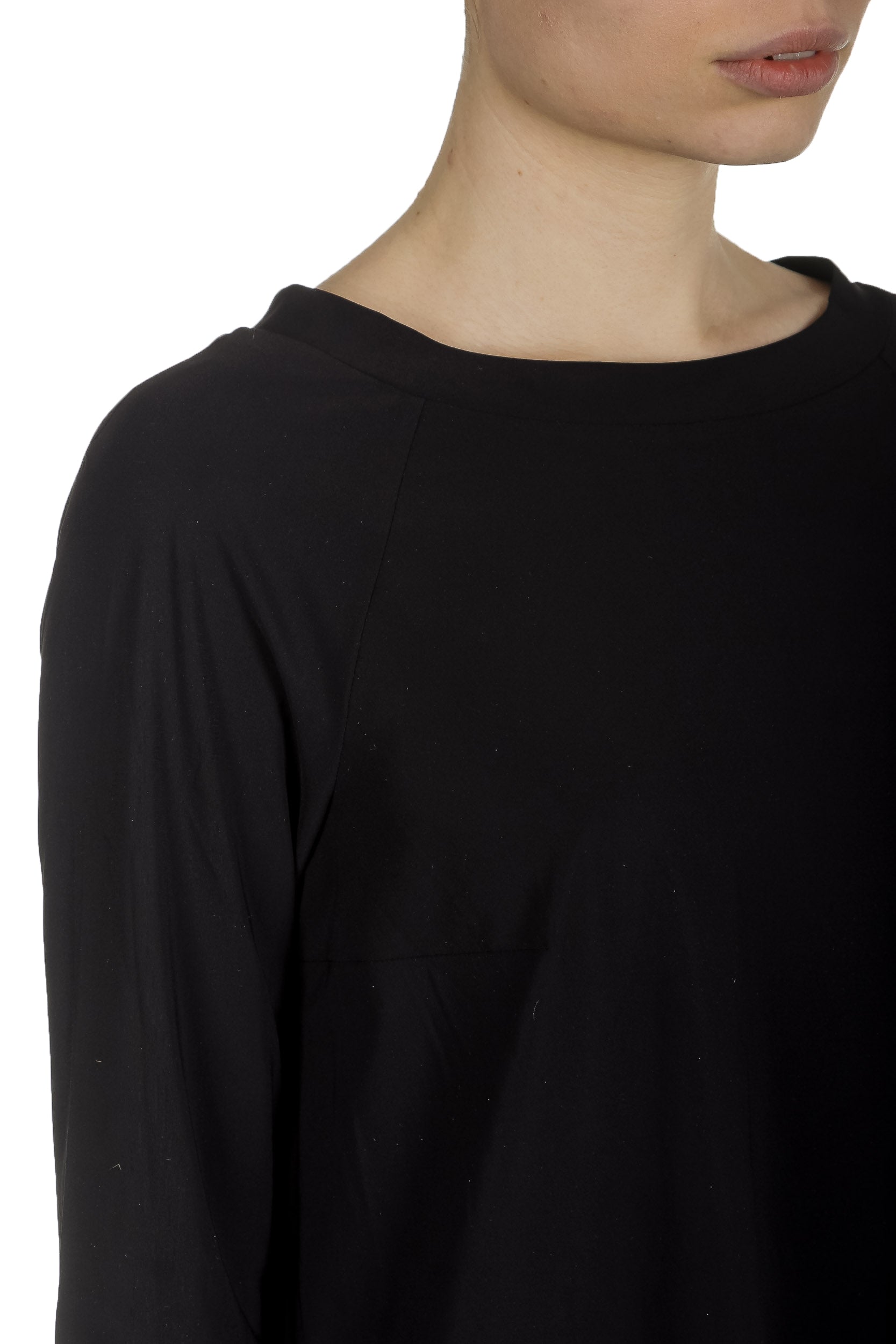 Schella Kann 2 Damen Asymmetrisches Langarmshirt schwarz
