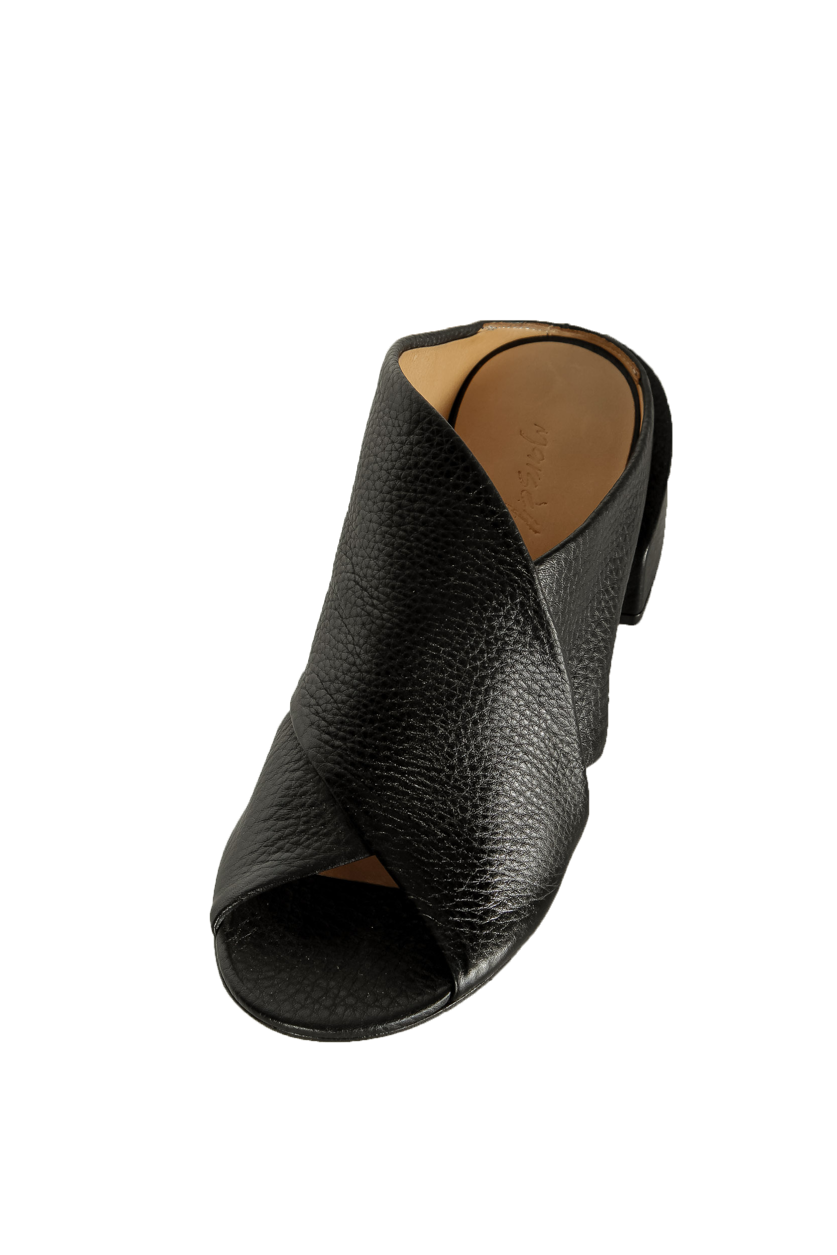 Marsèll Damen Flache Mules mit Riemen schwarz