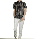 AVANT TOI Herren Poloshirt mit abstraktem Print anthrazit