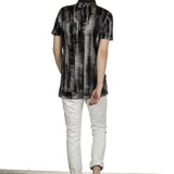 AVANT TOI Herren Poloshirt mit abstraktem Print anthrazit