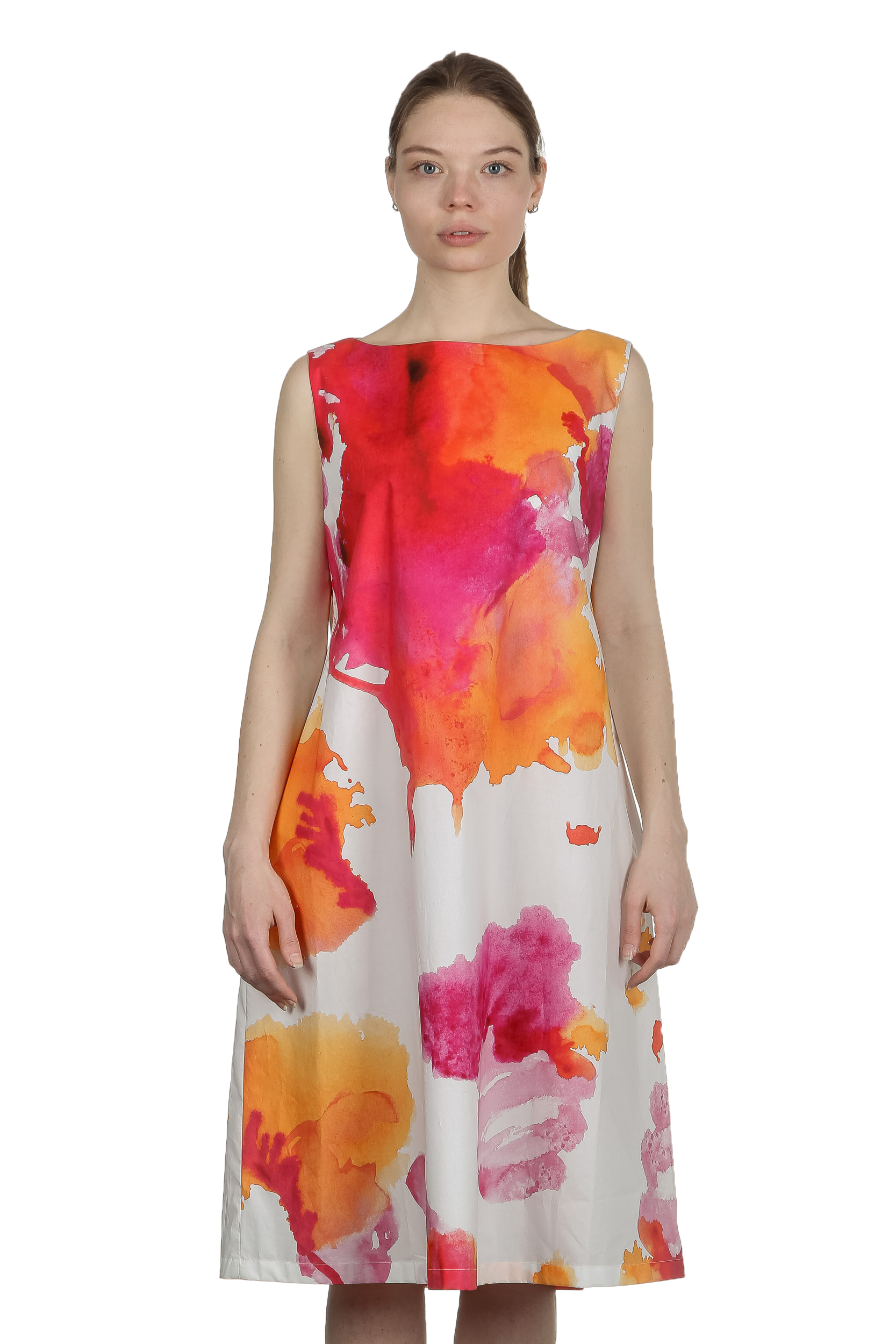 Katharina Hovman Damen A-Linien Kleid mit Print mehrfarbig