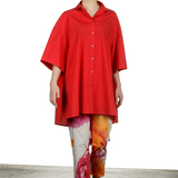 Katharina Hovman Damen Oversized Hemdbluse rot