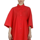 Katharina Hovman Damen Oversized Hemdbluse rot