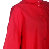 Katharina Hovman Damen Oversized Hemdbluse rot