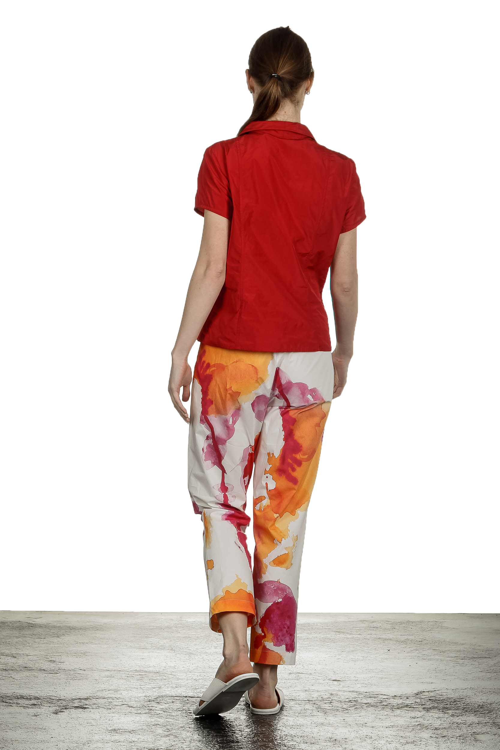 Katharina Hovman Damen Bluse mit Umlegekragen rot