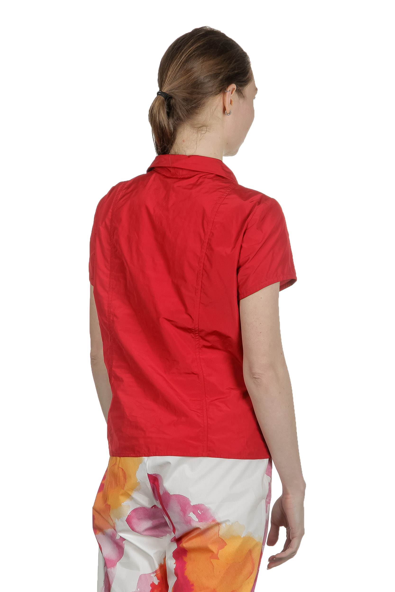Katharina Hovman Damen Bluse mit Umlegekragen rot
