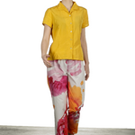 Katharina Hovman Damen Bluse mit Umlegekragen gelb