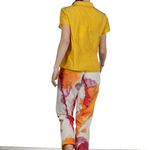 Katharina Hovman Damen Bluse mit Umlegekragen gelb