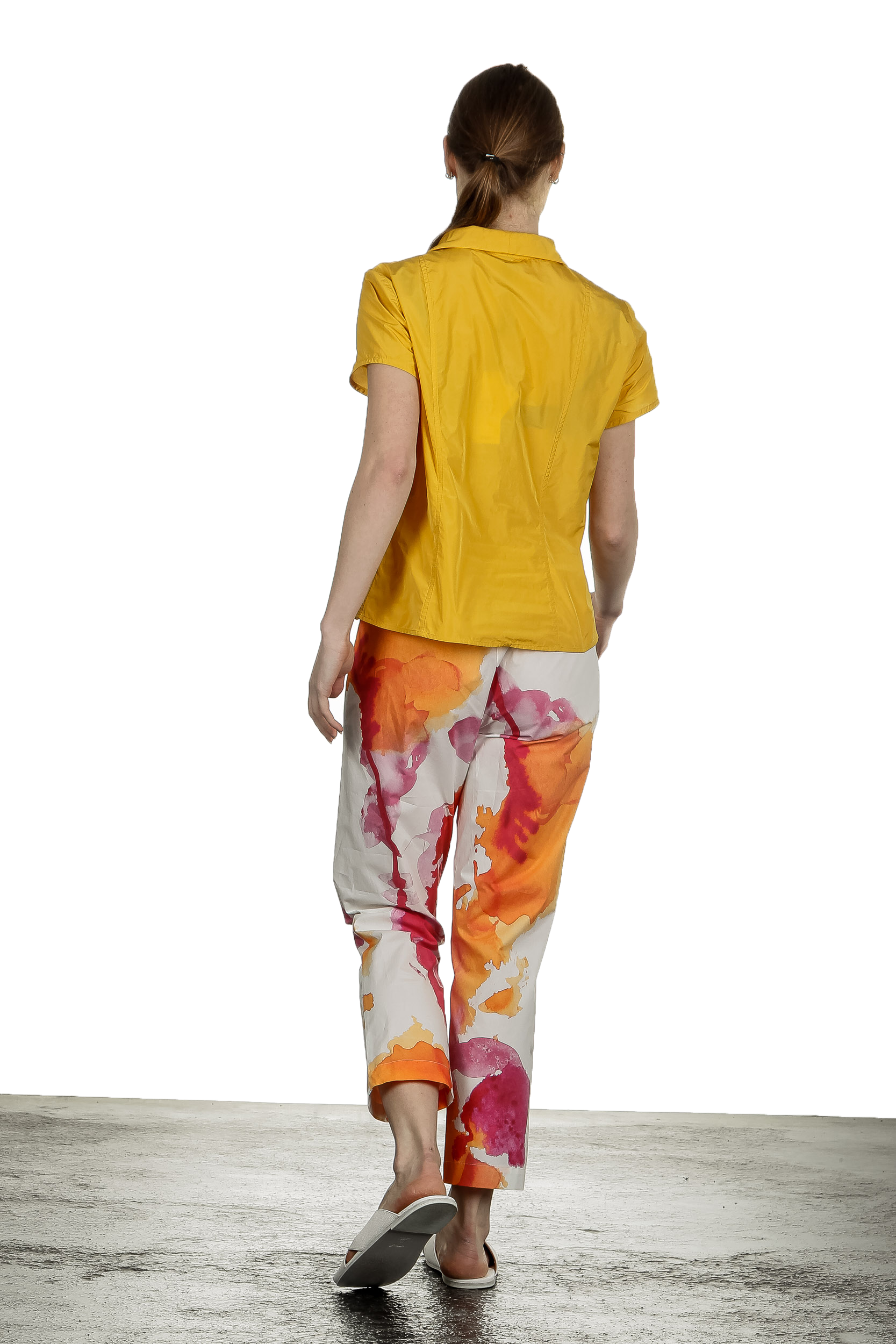 Katharina Hovman Damen Bluse mit Umlegekragen gelb