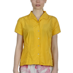 Katharina Hovman Damen Bluse mit Umlegekragen gelb
