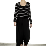 Sarah Pacini Damen Wickeljacke mit graphischem Print schwarz weiß