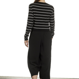 Sarah Pacini Damen Wickeljacke mit graphischem Print schwarz weiß
