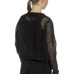 Sarah Pacini Damen Cropped Strickpullover schwarz