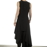 Yohji Yamamoto Damen Asymmetrische Weste mit Drapierung schwarz