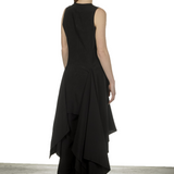 Yohji Yamamoto Damen Asymmetrische Weste mit Drapierung schwarz
