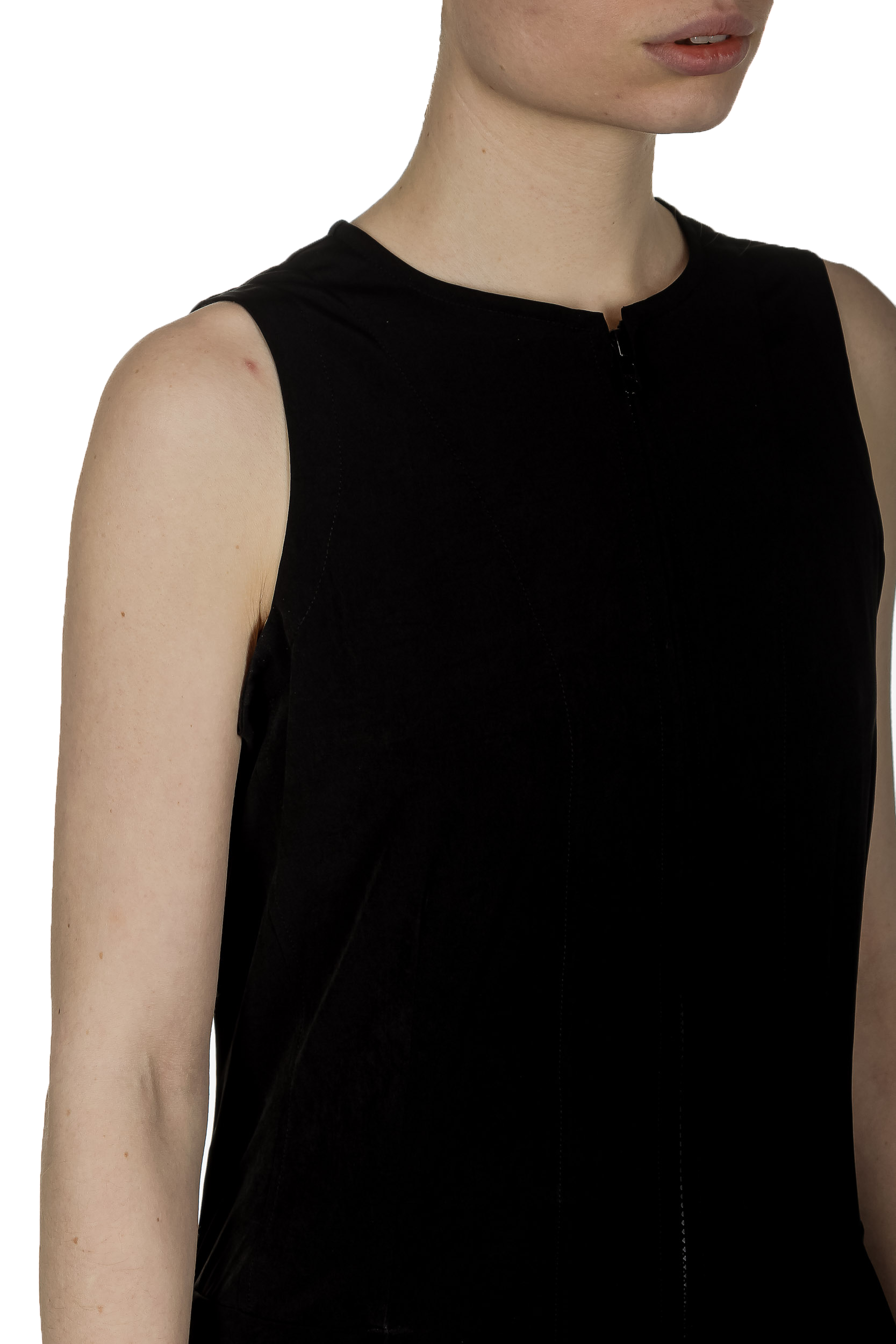 Yohji Yamamoto Damen Asymmetrische Weste mit Drapierung schwarz