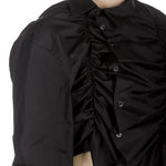 Comme Des Garçons Damen asymmetrisches Gerafftes Hemd schwarz