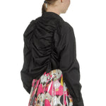 Comme Des Garçons Damen asymmetrisches Gerafftes Hemd schwarz