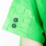 Rundholz Dip Damen Jacke mit Kapuze kurzarm oversized grün