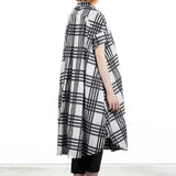 Rundholz Damen Blusen-Kleid Print Quetsche Check