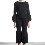 Issey Miyake women's avant-garde jersey sweater black