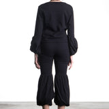Issey Miyake women's avant-garde jersey sweater black