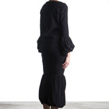 Issey Miyake women's avant-garde jersey sweater black